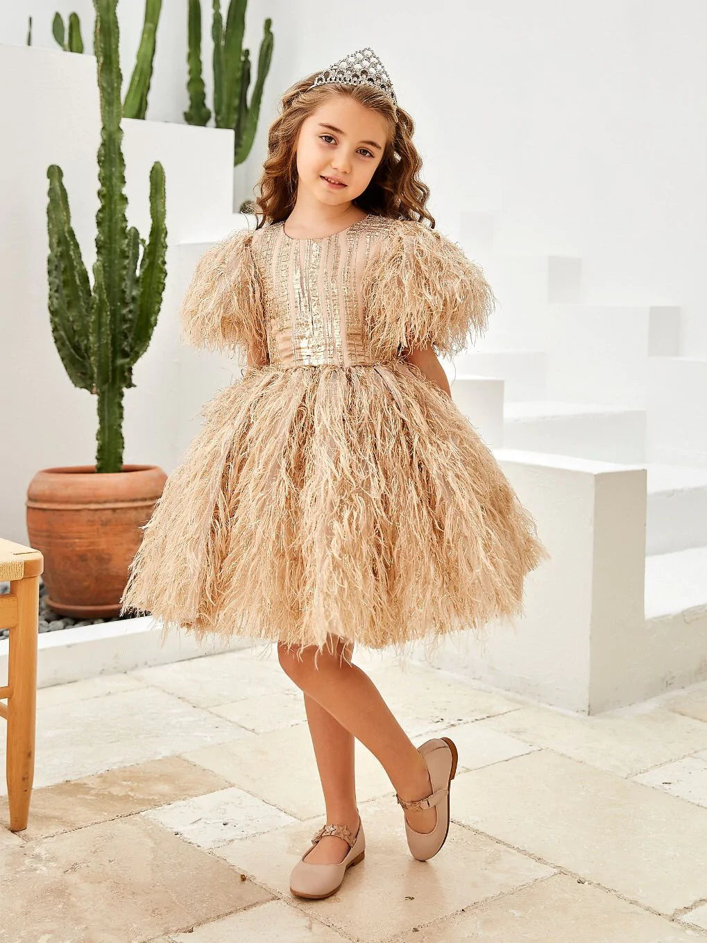 Robe de cérémonie rouge pour filles