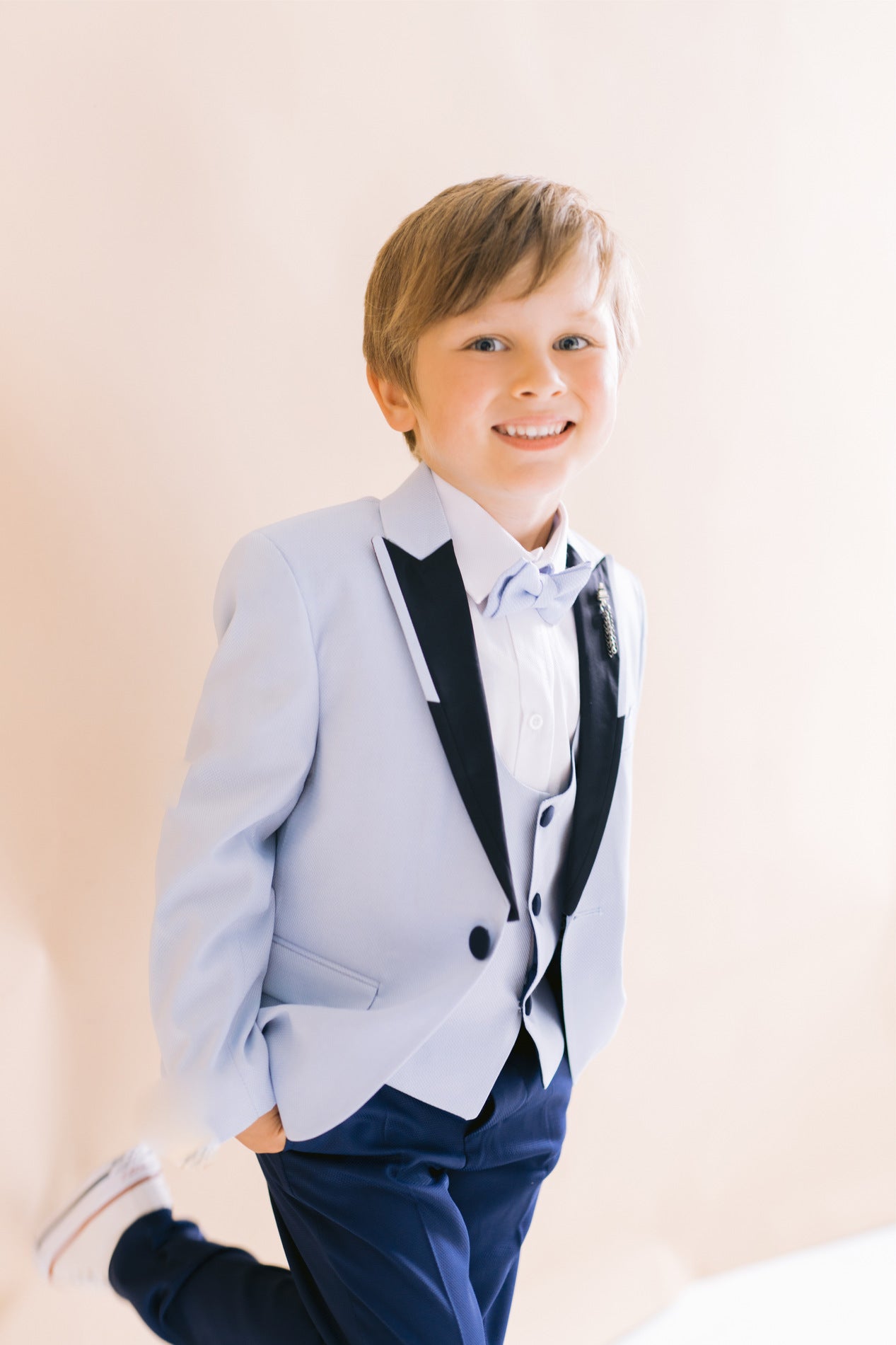 Costume 5 pièces bleu pour garçon