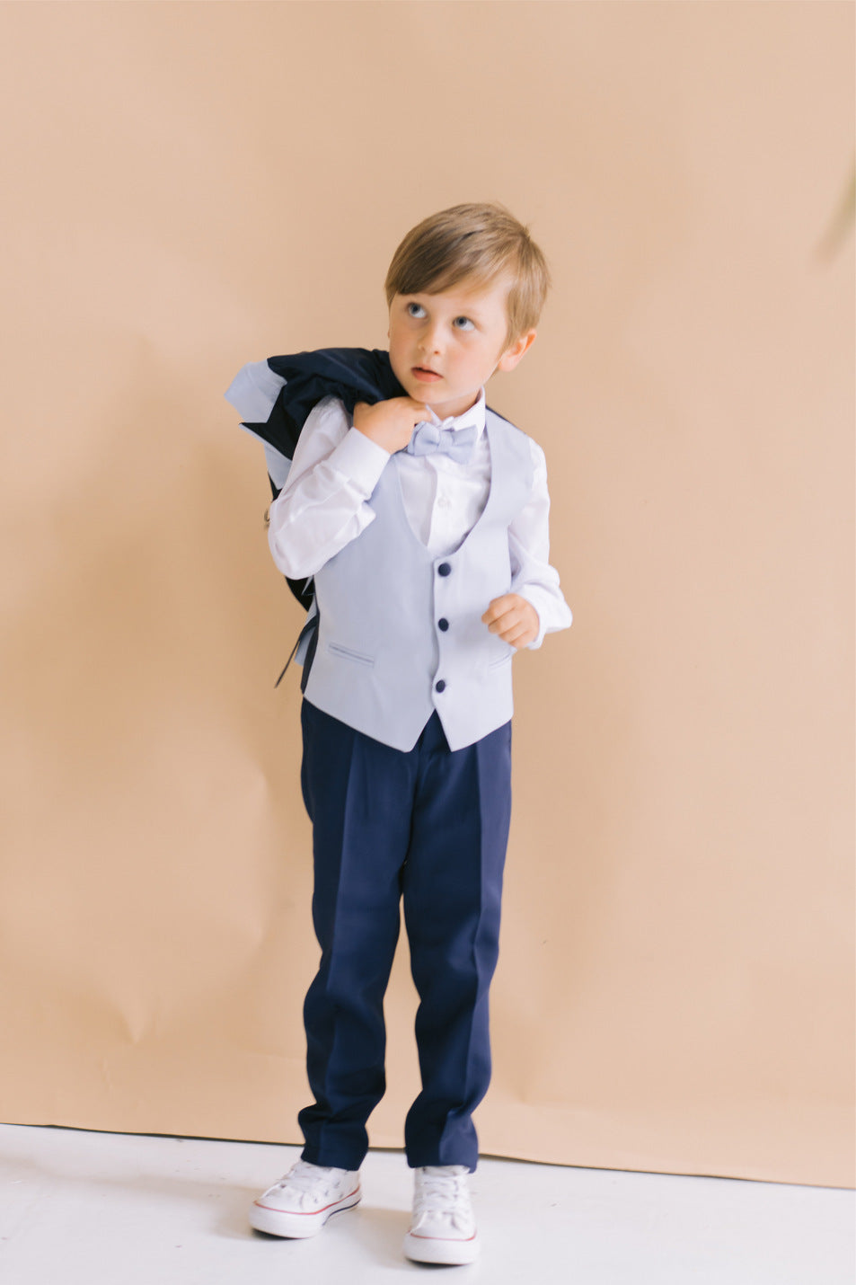 Costume 5 pièces bleu pour garçon