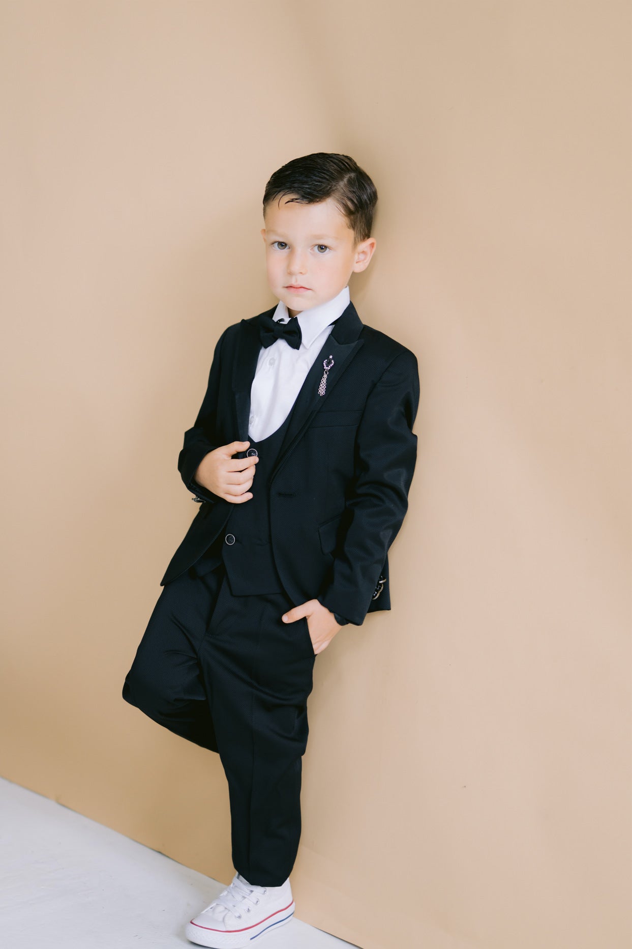 Costume 5 pièces noir pour garçon