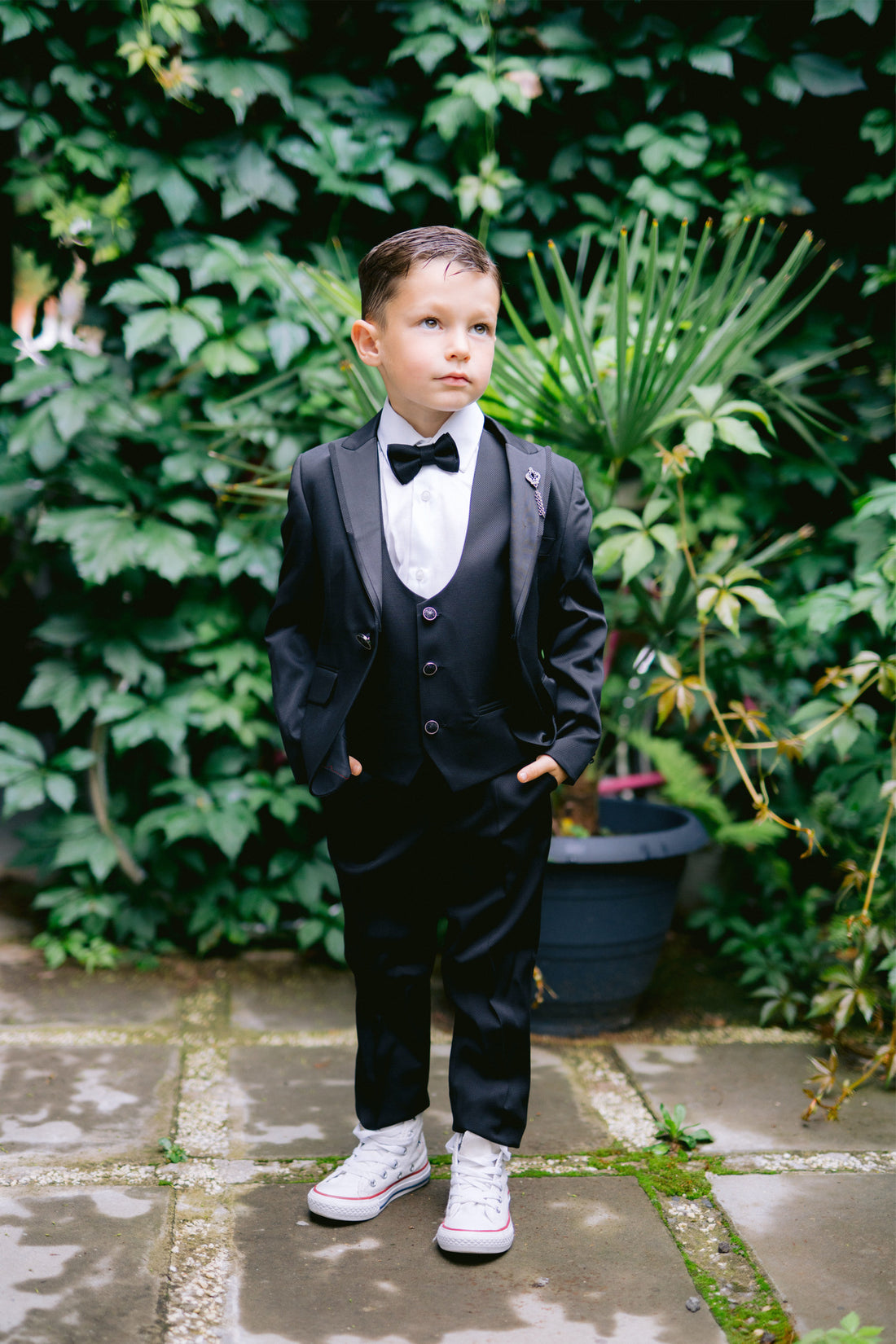 Costume 5 pièces noir pour garçon