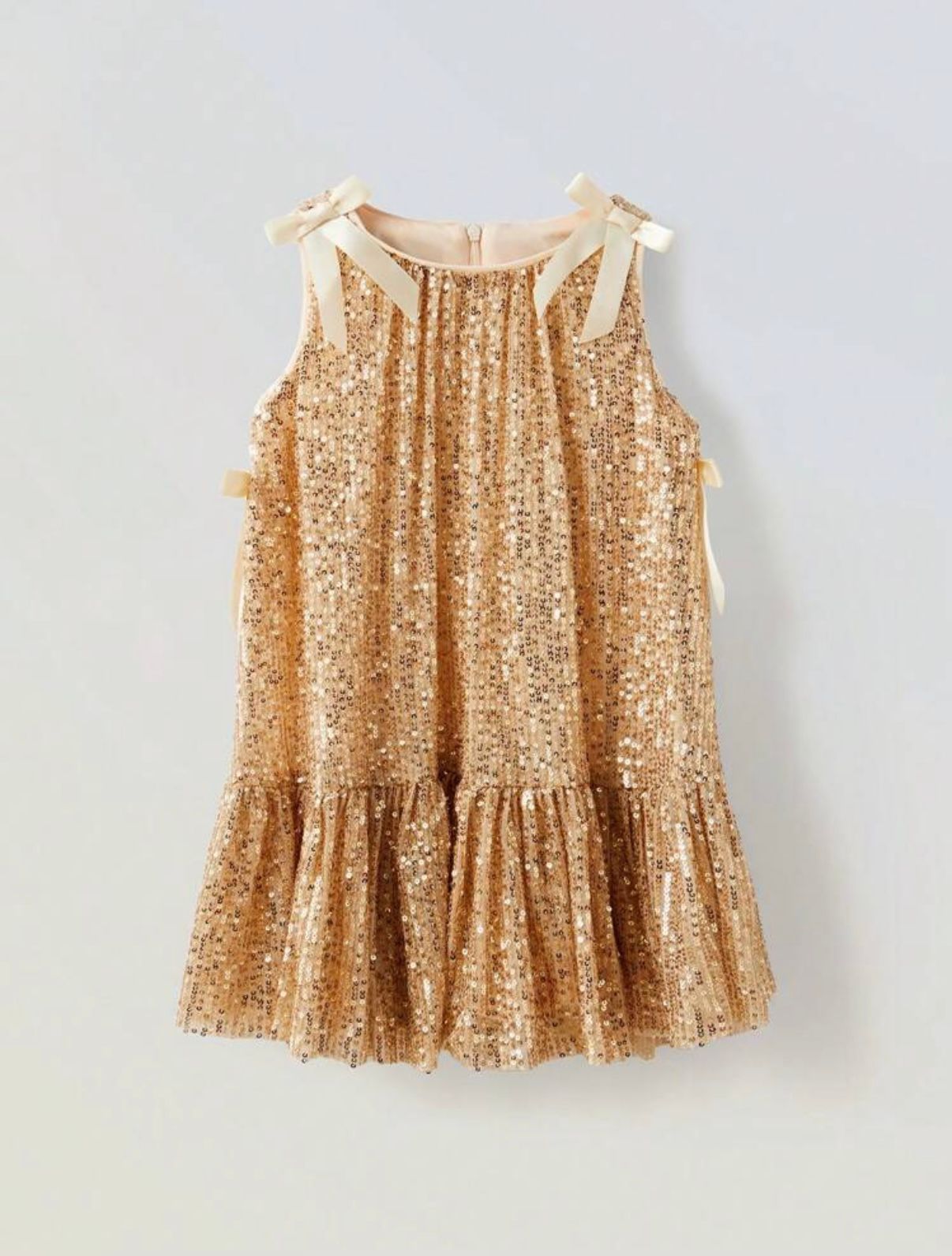Sara Elegant Liliac Sequin Dress for Girls – Accented with Satin Bows