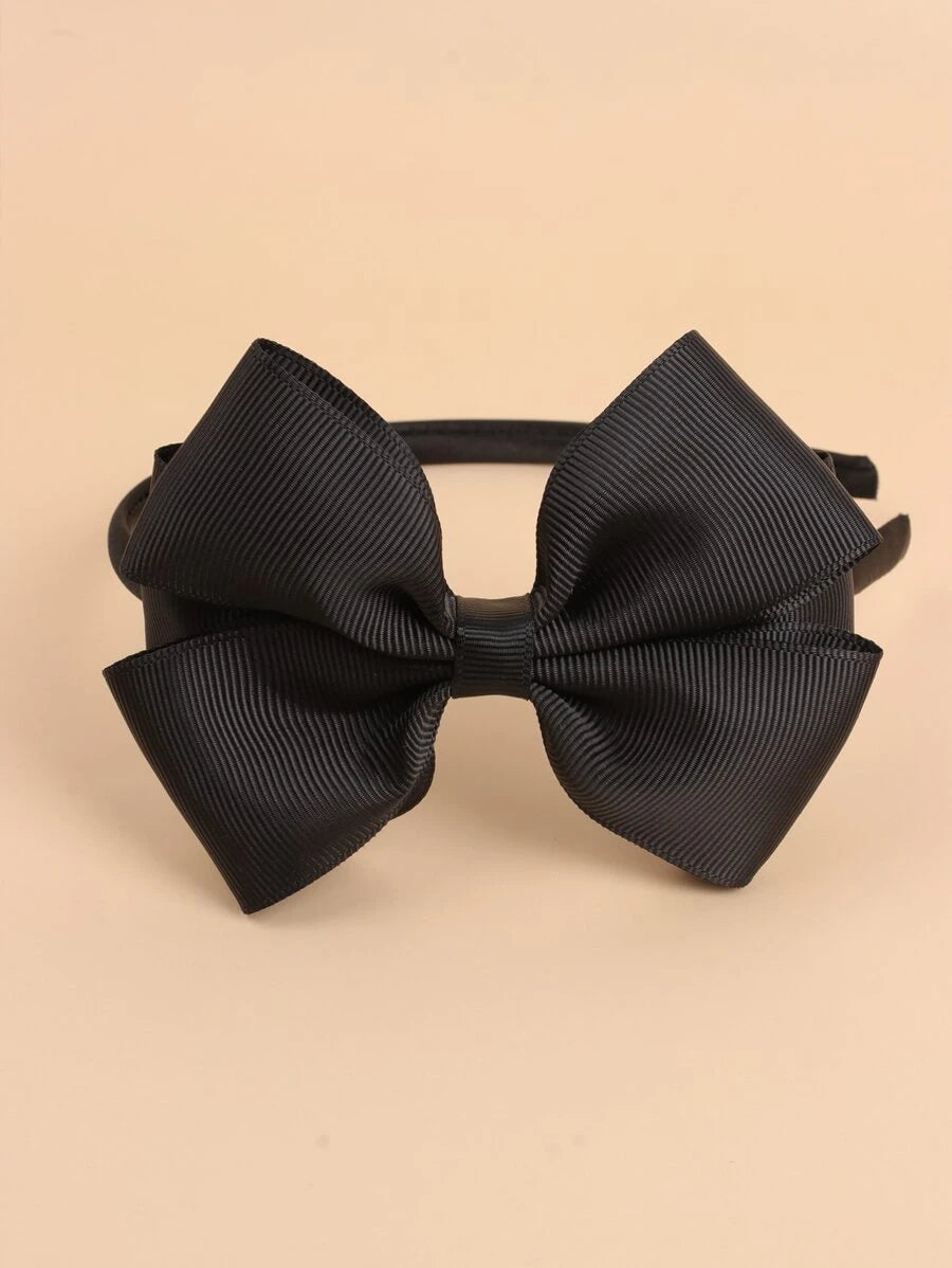Bandeau noir avec nœud décoratif pour fille