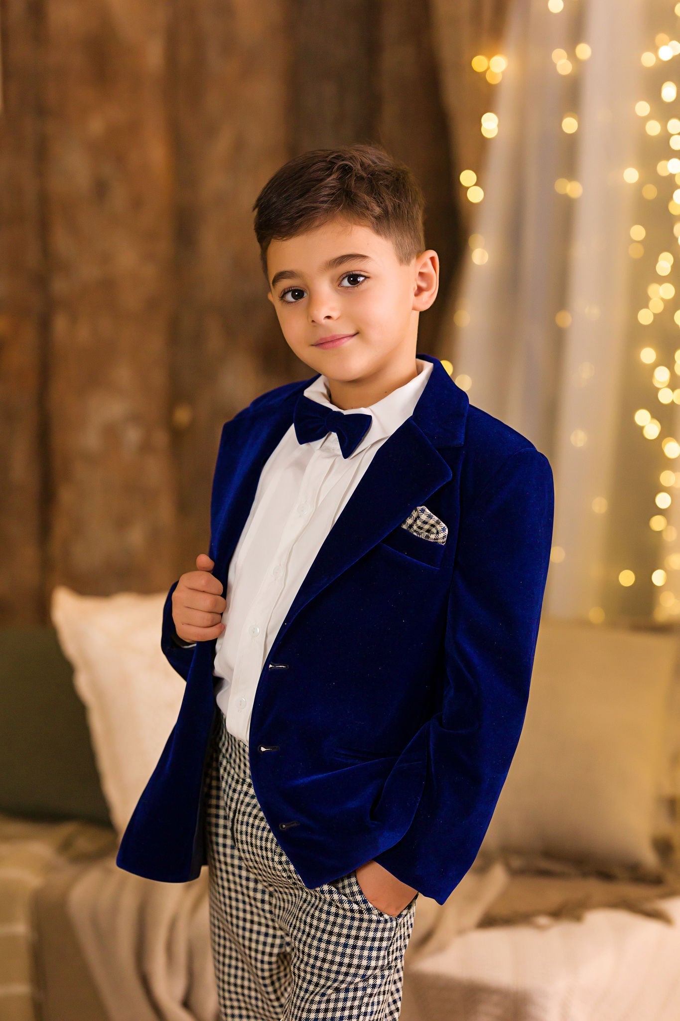 blue velvet blazer