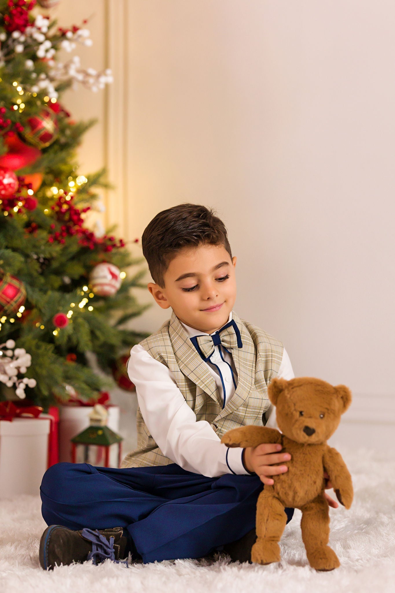 Waistcoat, Shirt, Trousers and Bow Tie Set 
