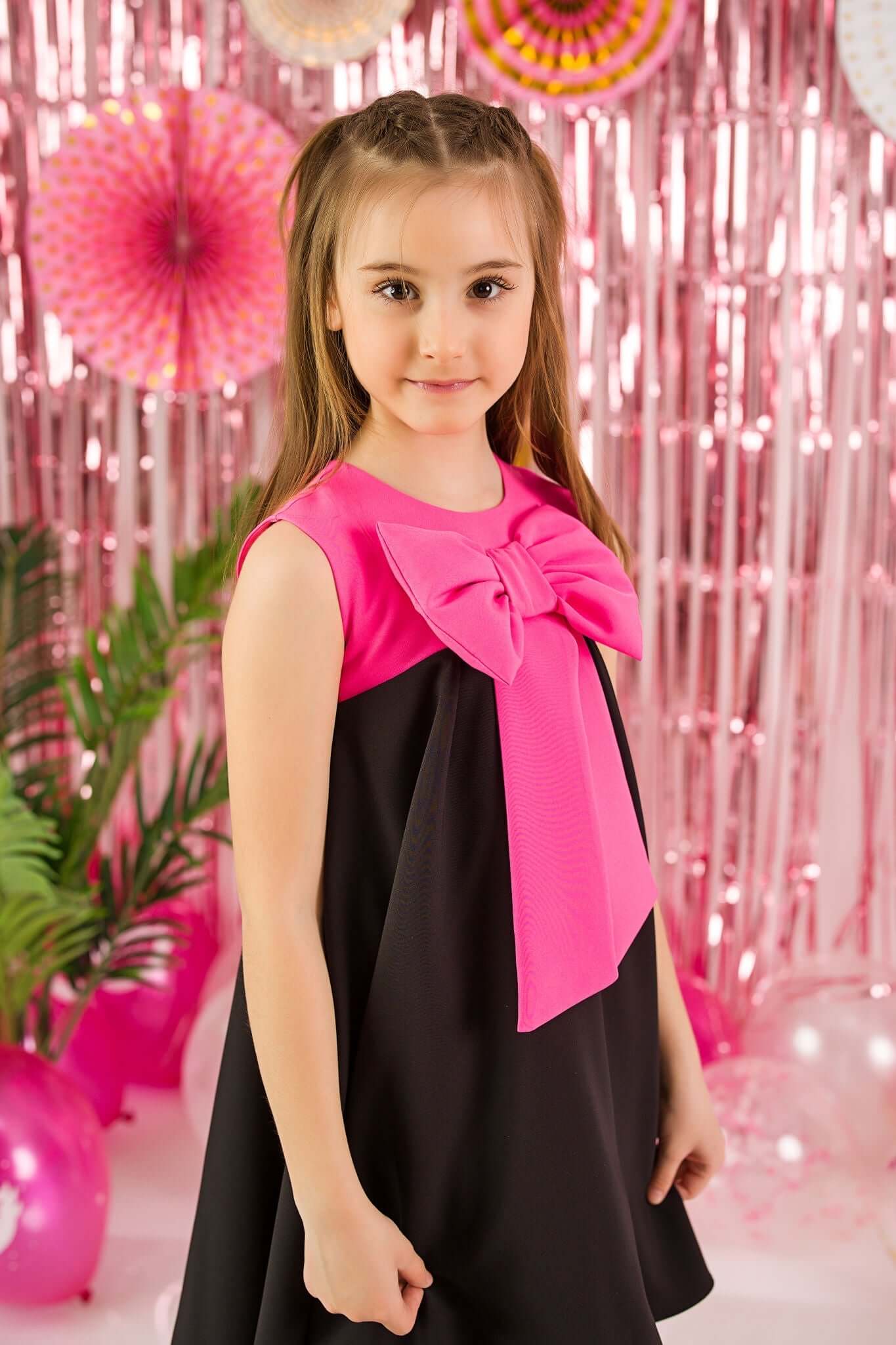 black dress with bow