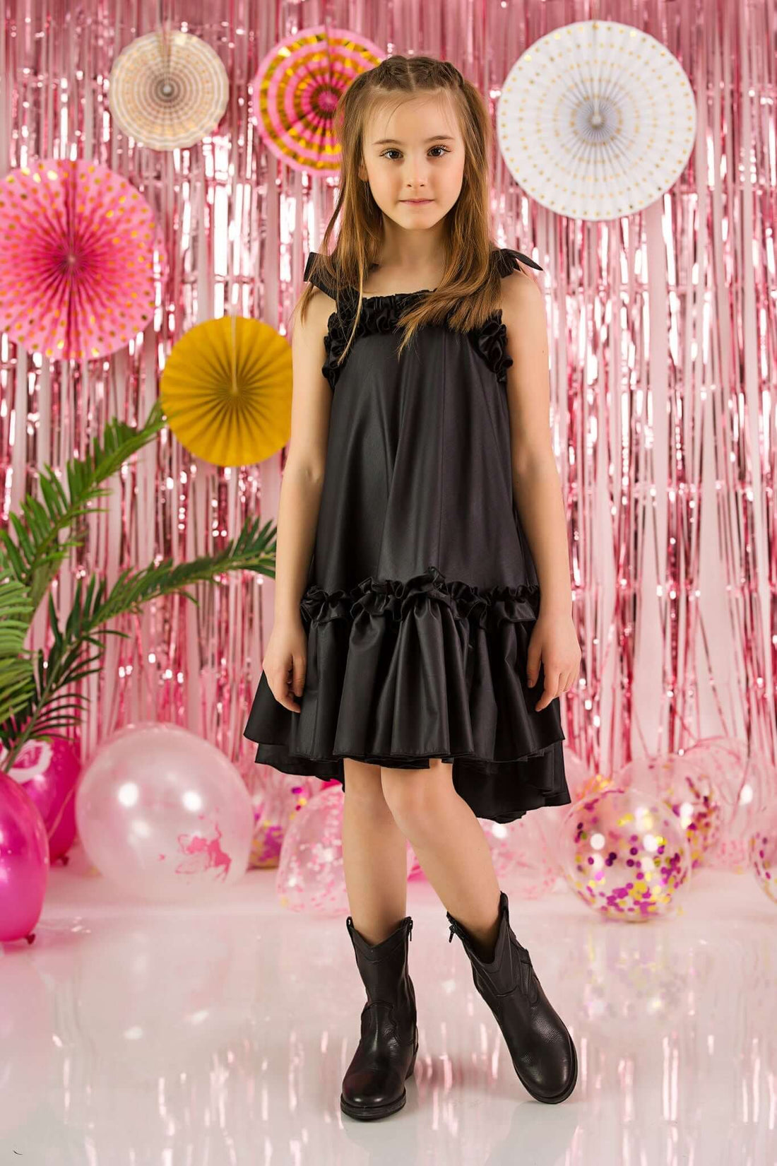 dress girls with ruffles