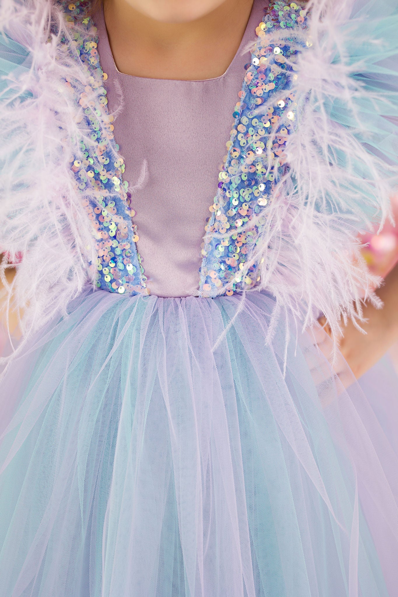 Gown with Train for Girls