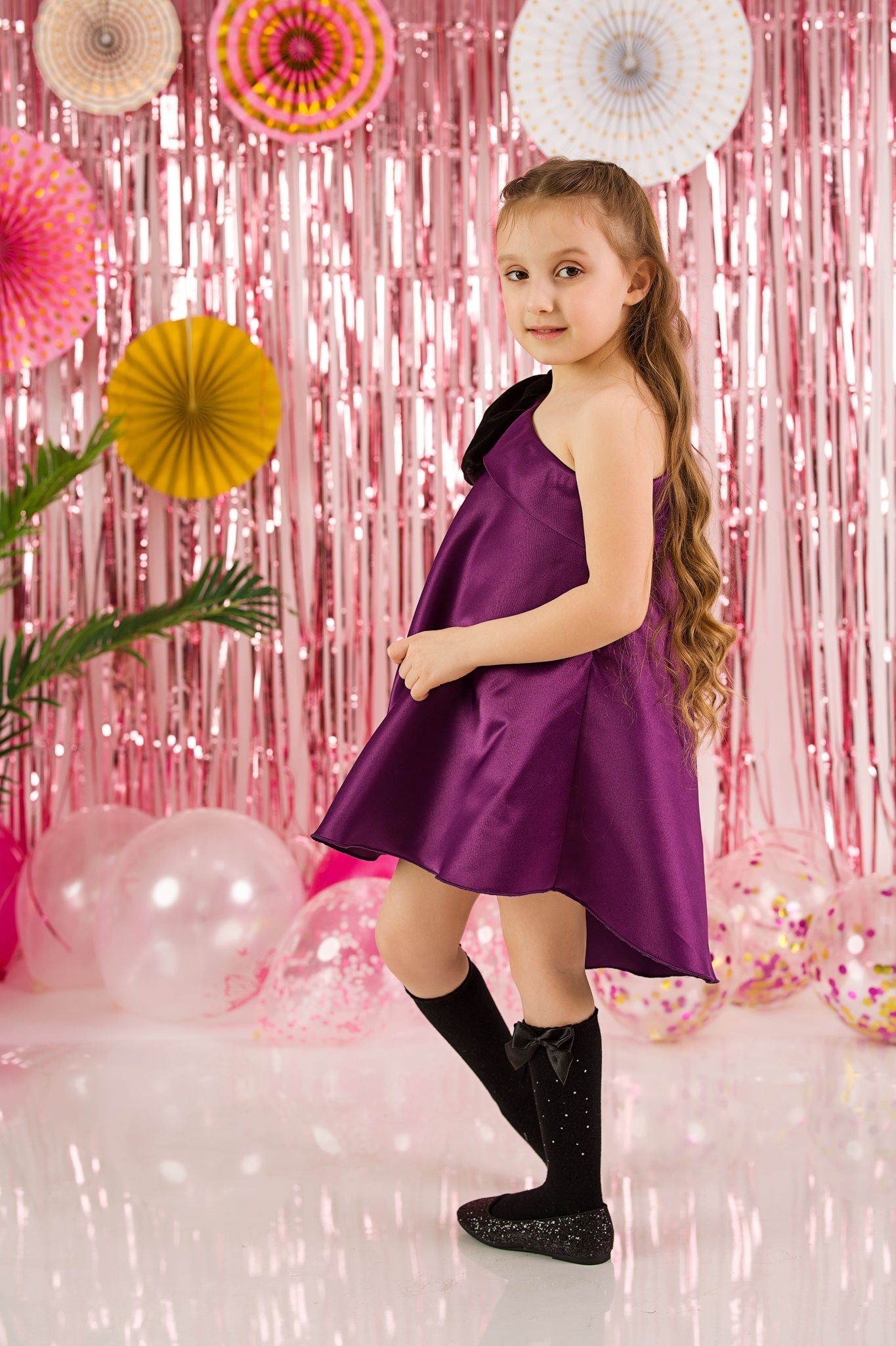 Stylish Dress: One-Shoulder, Juliet Sleeve