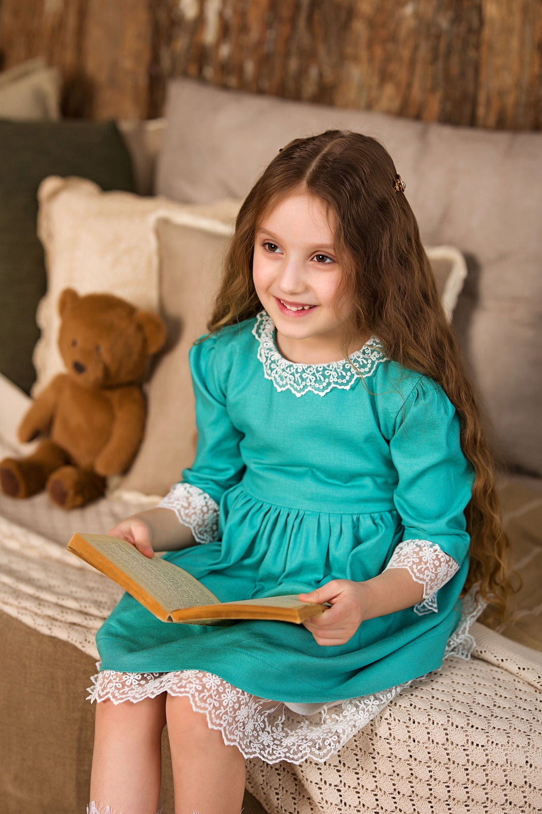 Chic Turquoise Dress for Girls