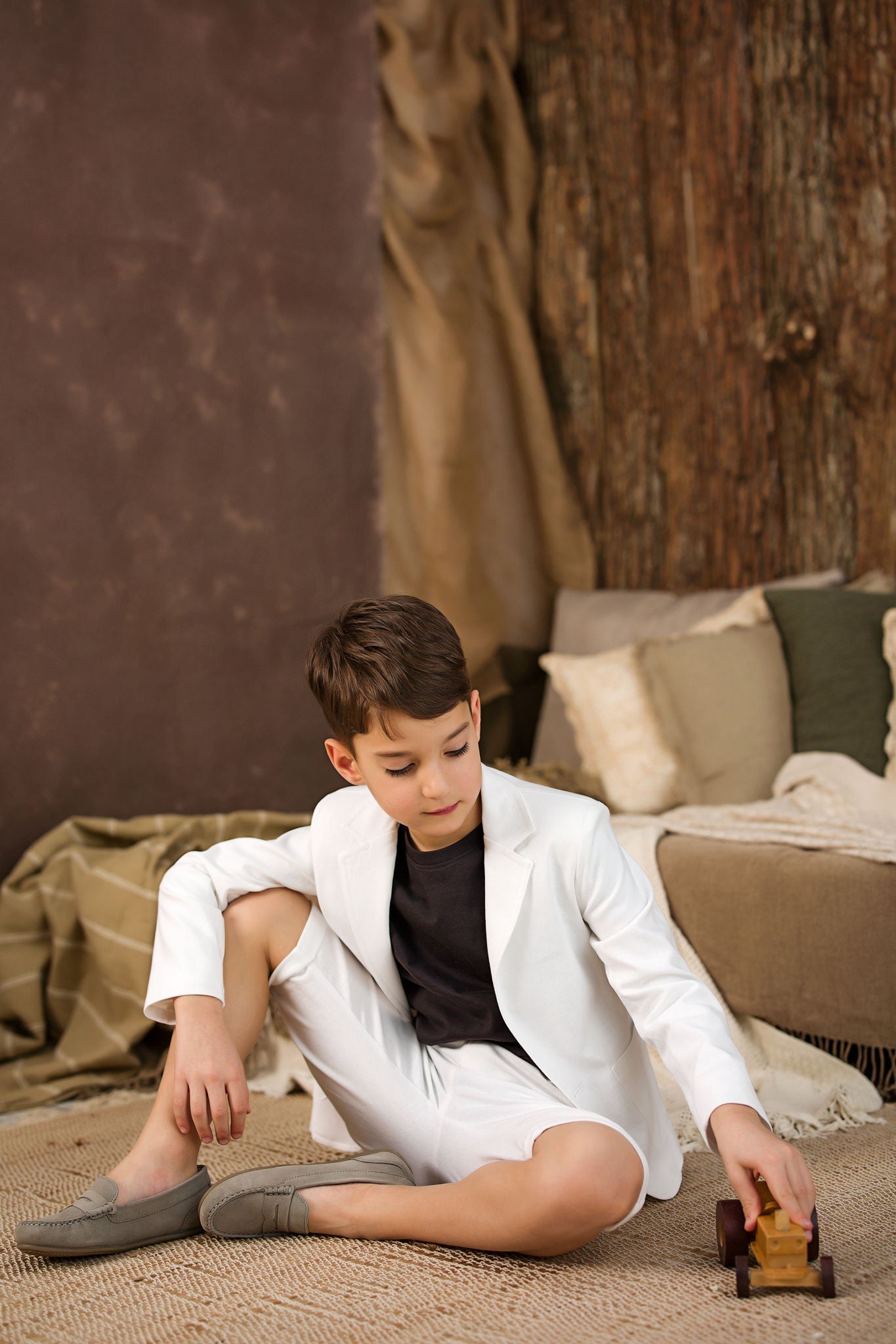 boys white linen