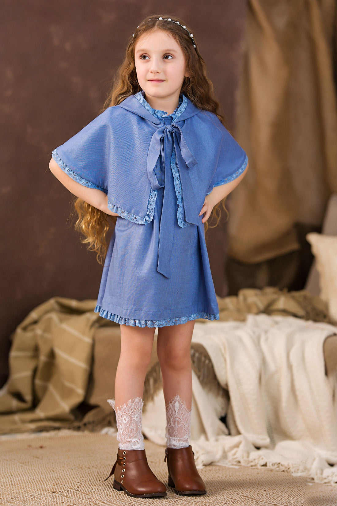 Linen dress for girls