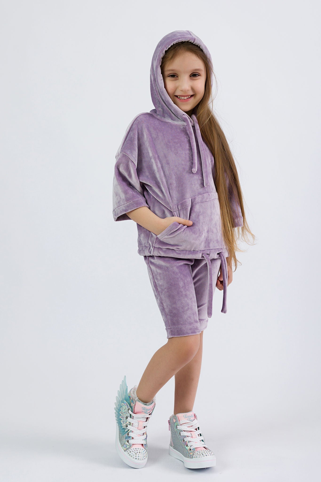 Lilac Velvet Tracksuit