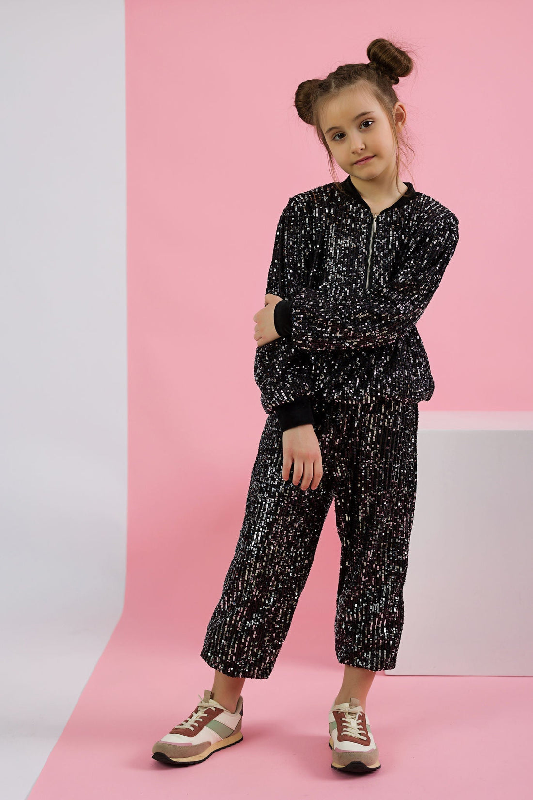 Black Sequin Tracksuit