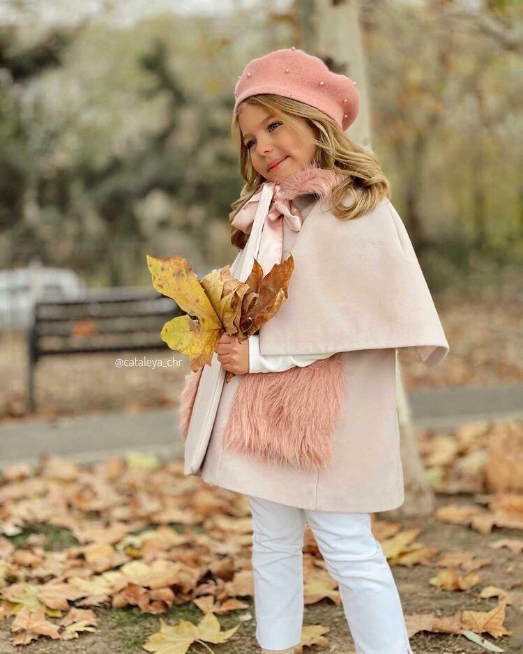 Pink Coat with Faux Fur Collar