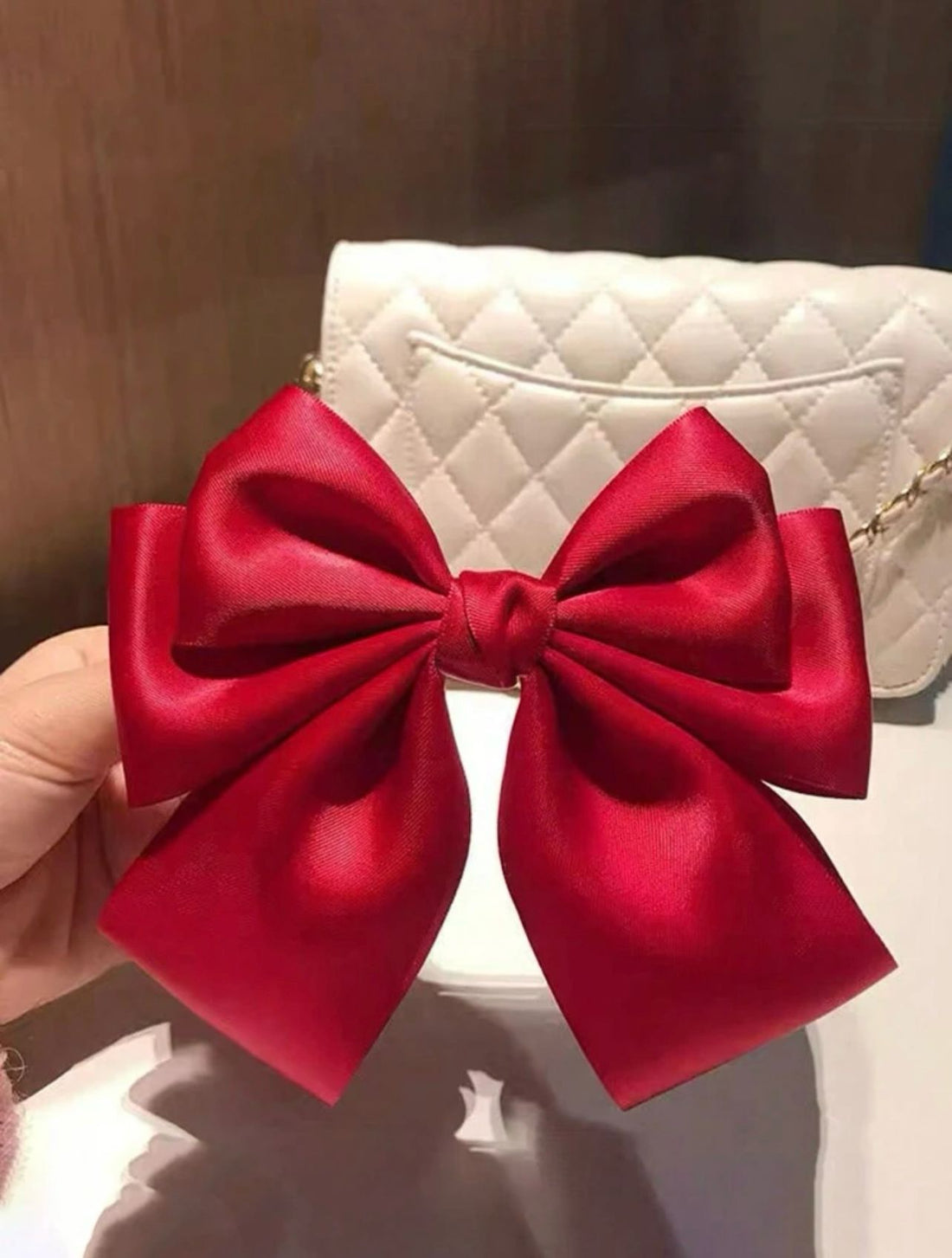 Red Bow Hair Decor Clips