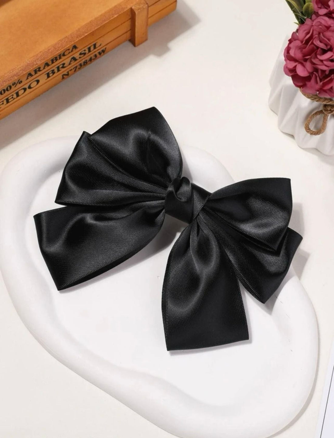 Black Bow Hair Decor Clips