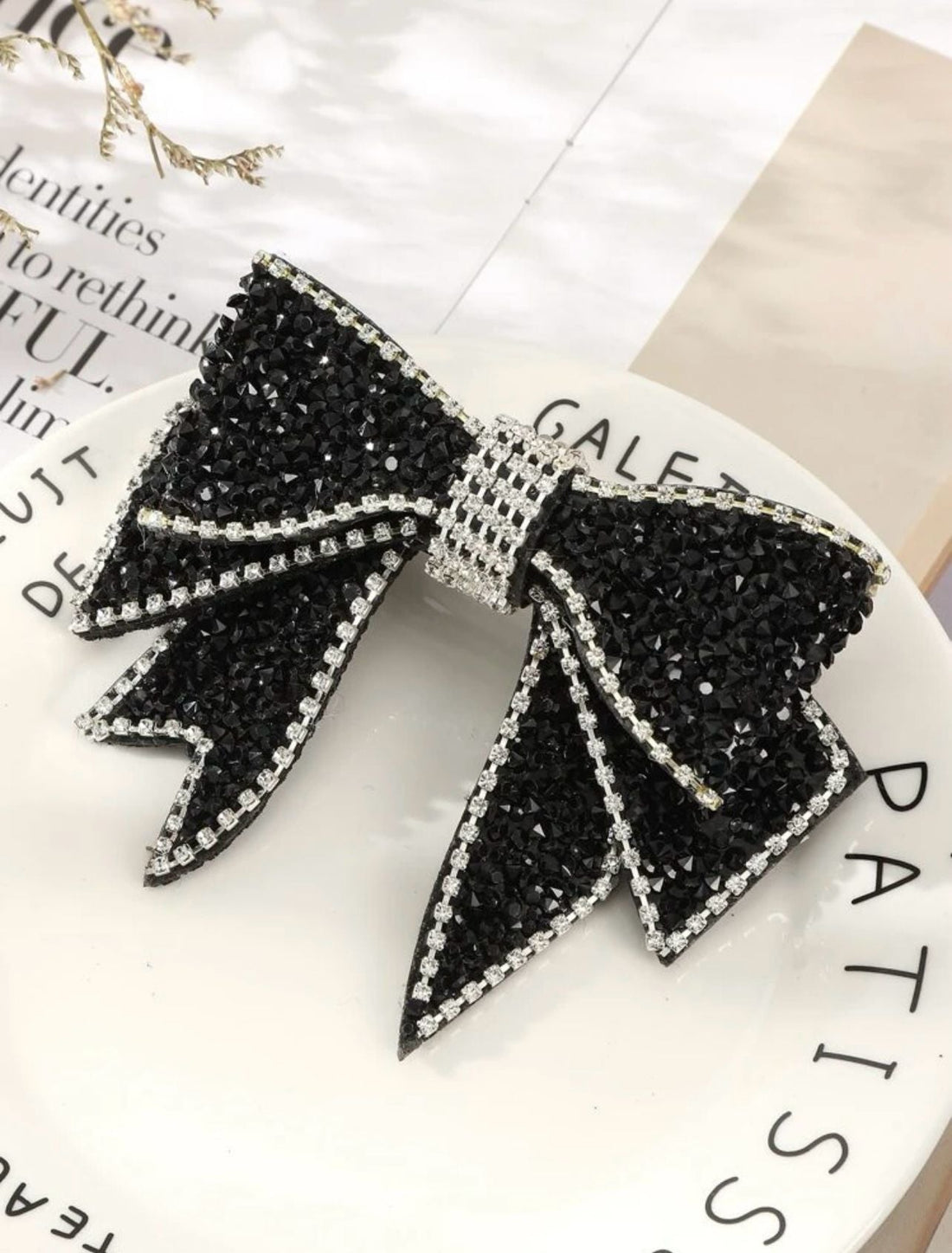 Rhinestone Bow Decor Hair