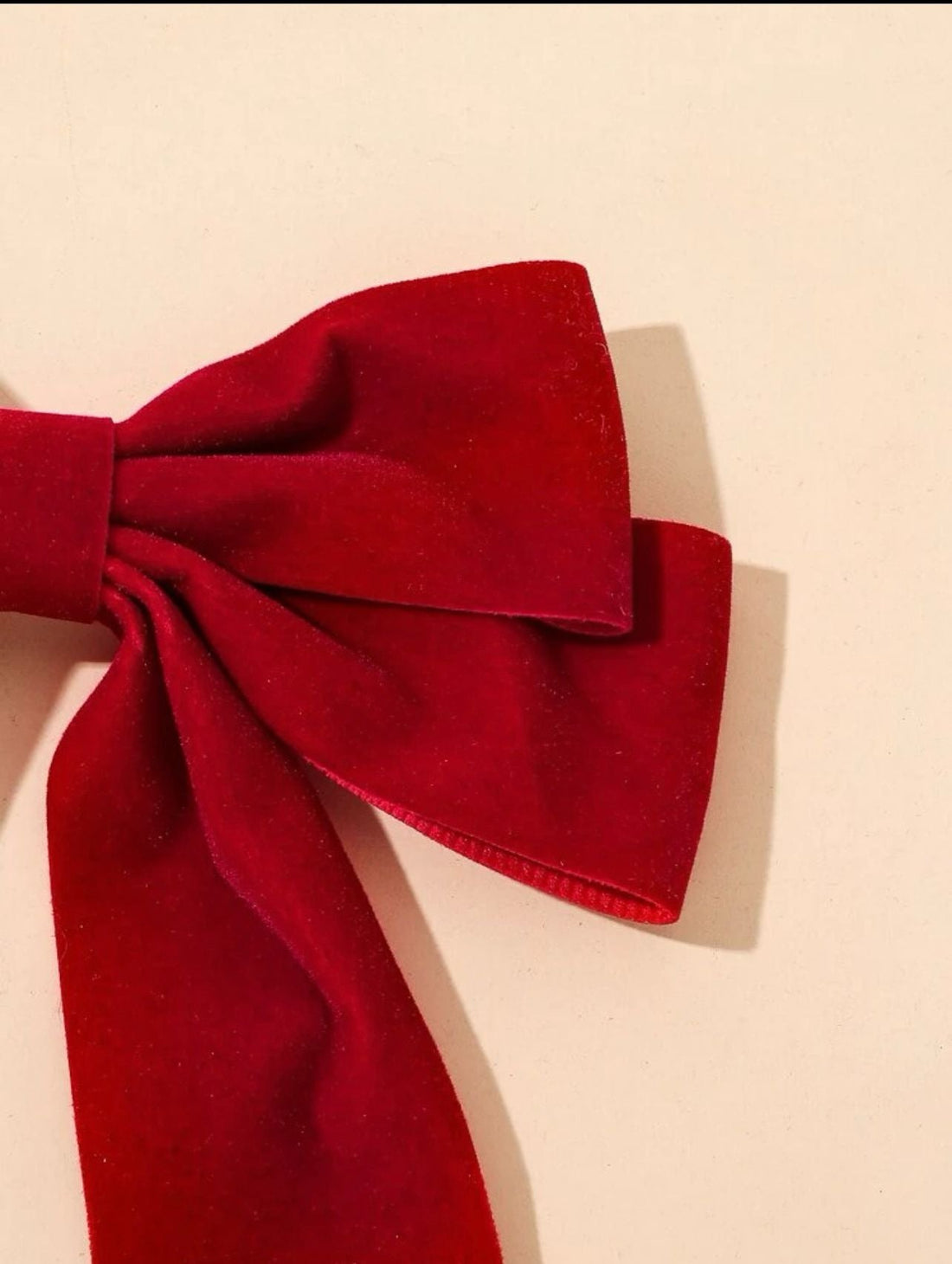 Velvet Bow Decor Hair