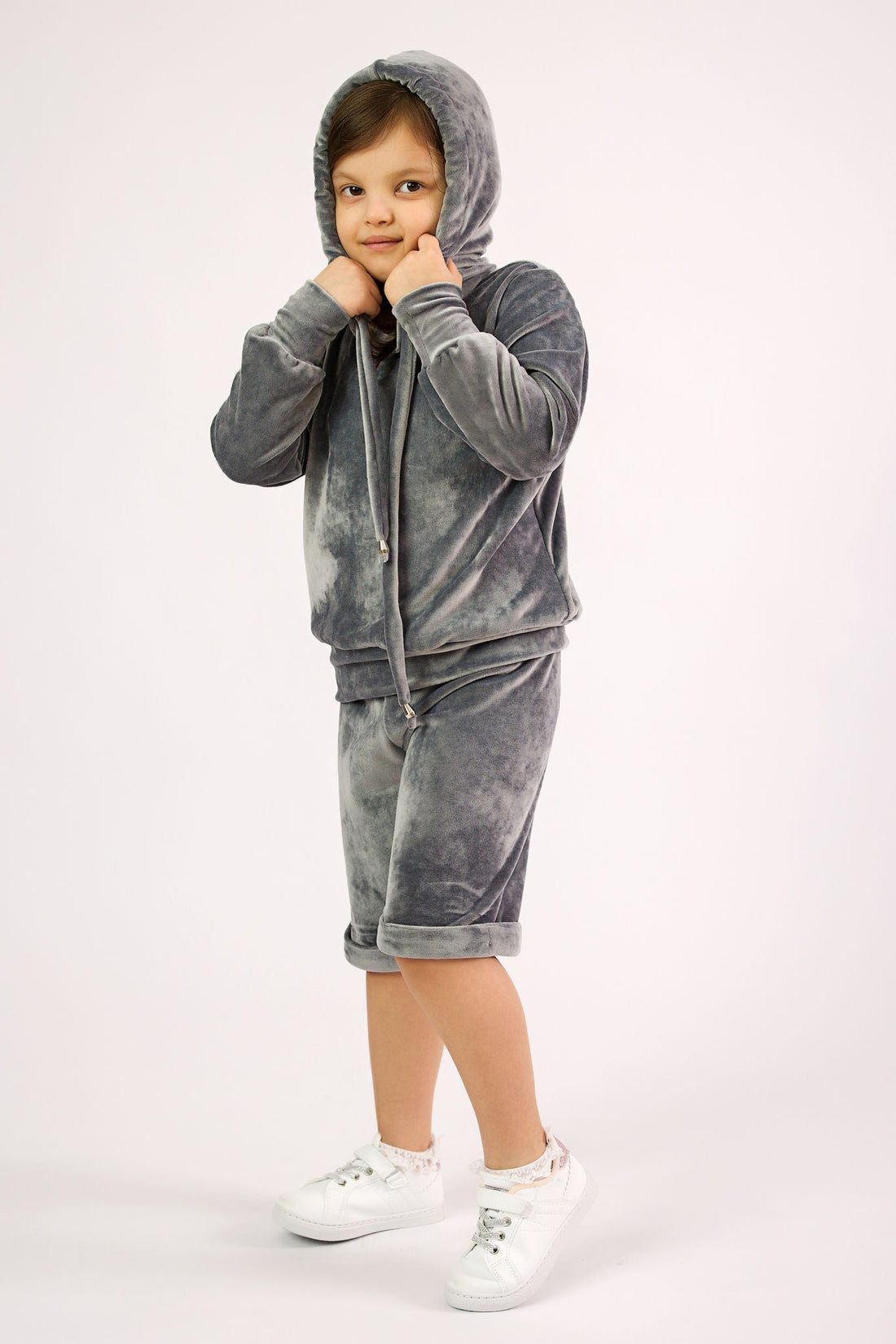 Grey Velvet Tracksuit