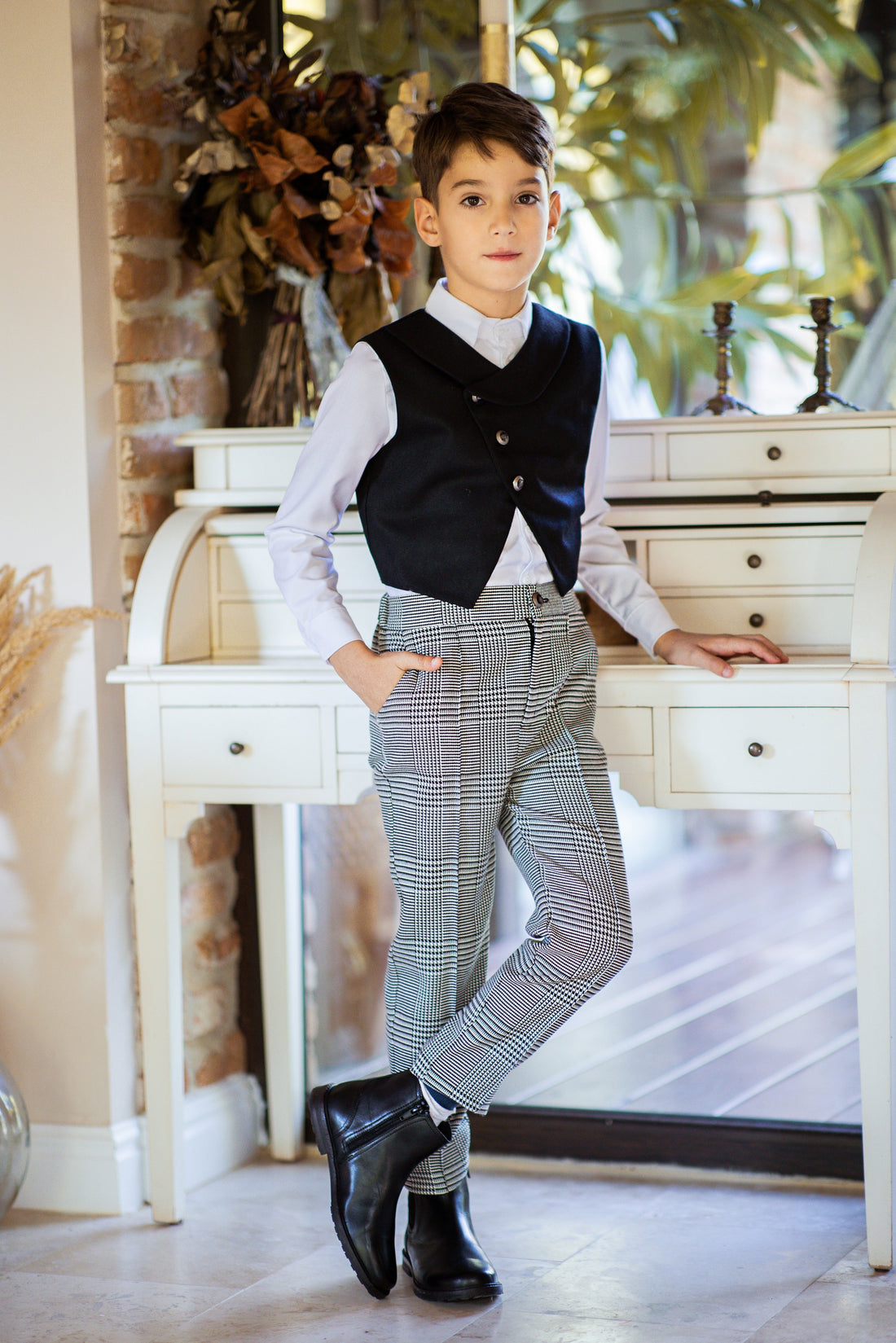 Boys Cotton & Wool Waistcoat