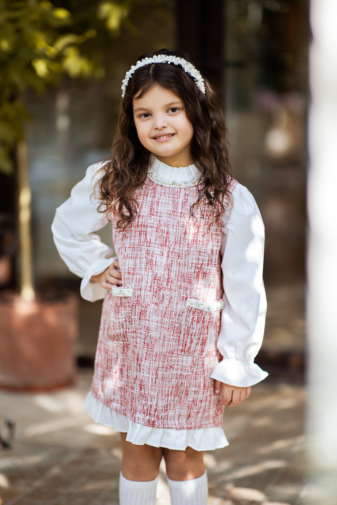 Bouclé Fabric Dress