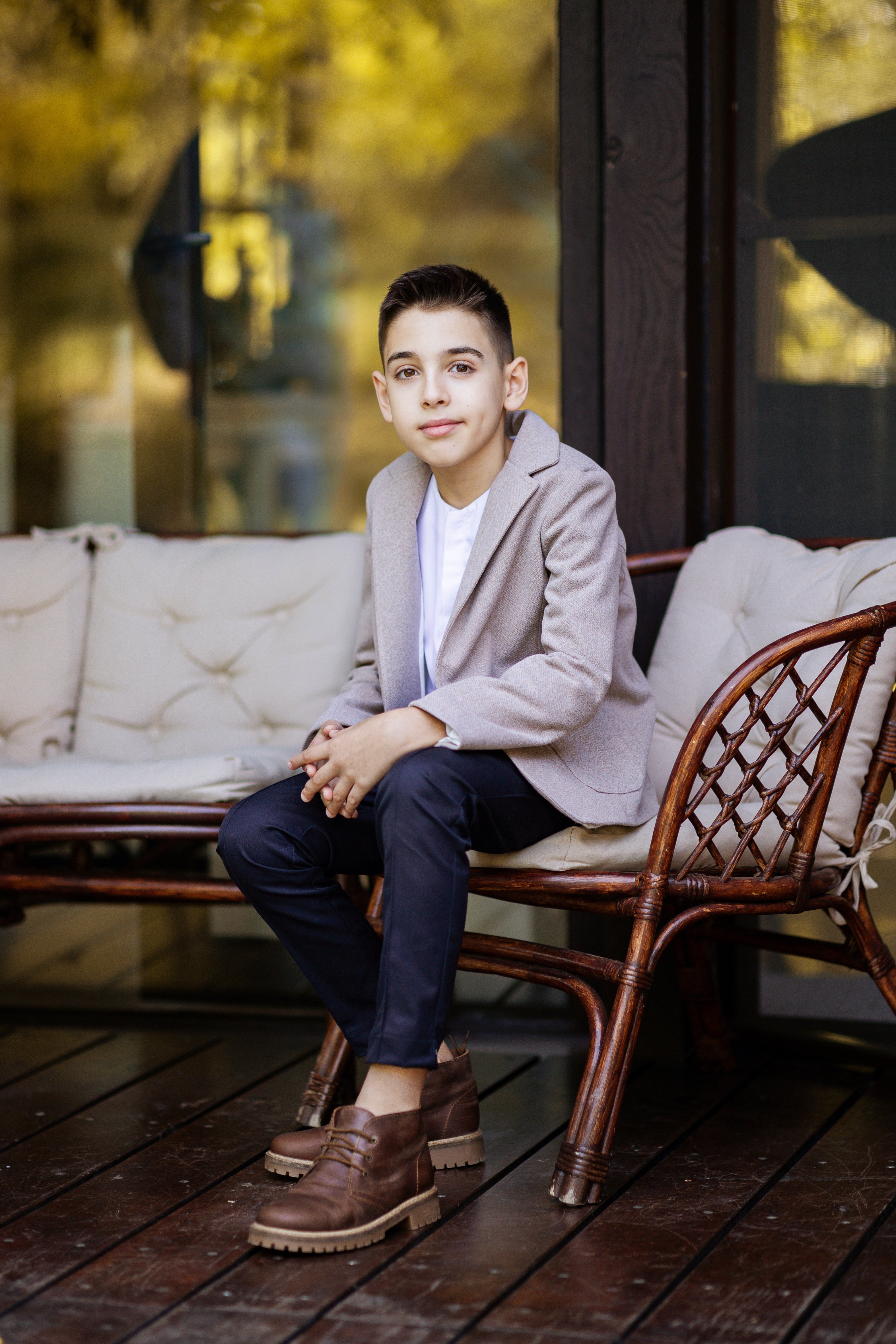 Boys Cotton & Wool Blazer