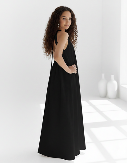 Destiny Elegant Long White Muslin Dress for Girls