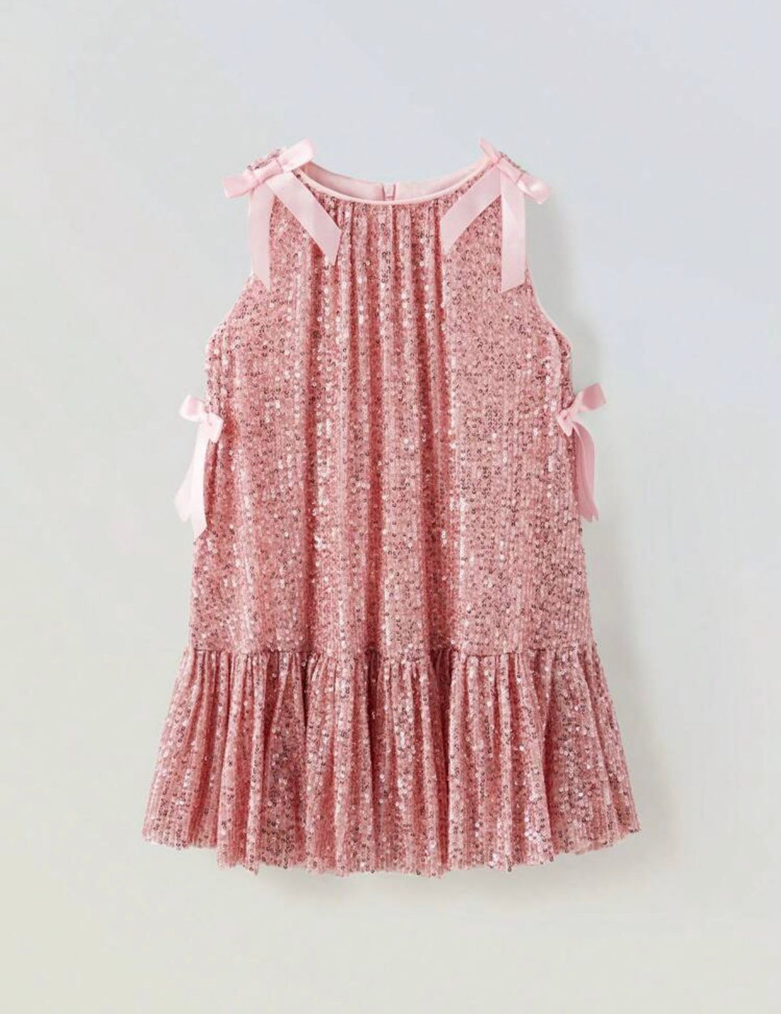 Sara Elegant Liliac Sequin Dress for Girls – Accented with Satin Bows