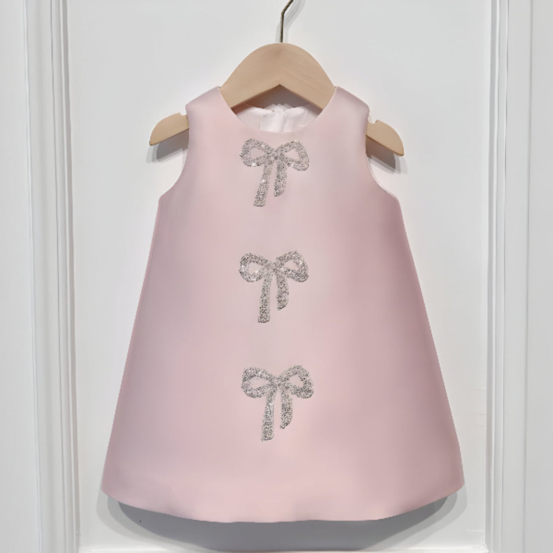 Heidi Elegant Pink Gown – Premium Mikado Taffeta with Bow Accents