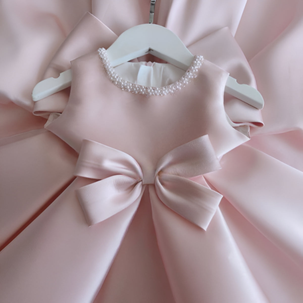 Ember Elegant White Gown – Premium Mikado Taffeta with Precious Accents &amp; Bows