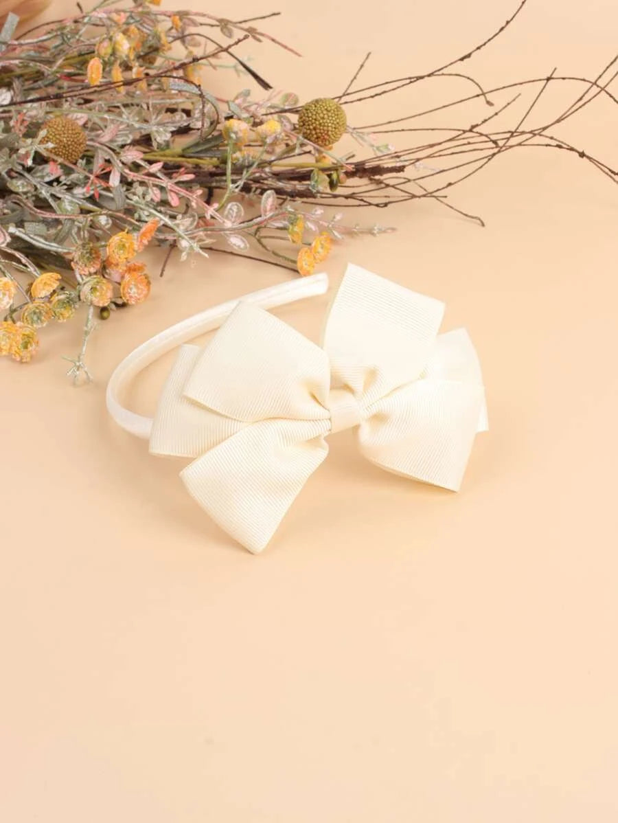 Girls - Bandeau beige à nœud décoratif
