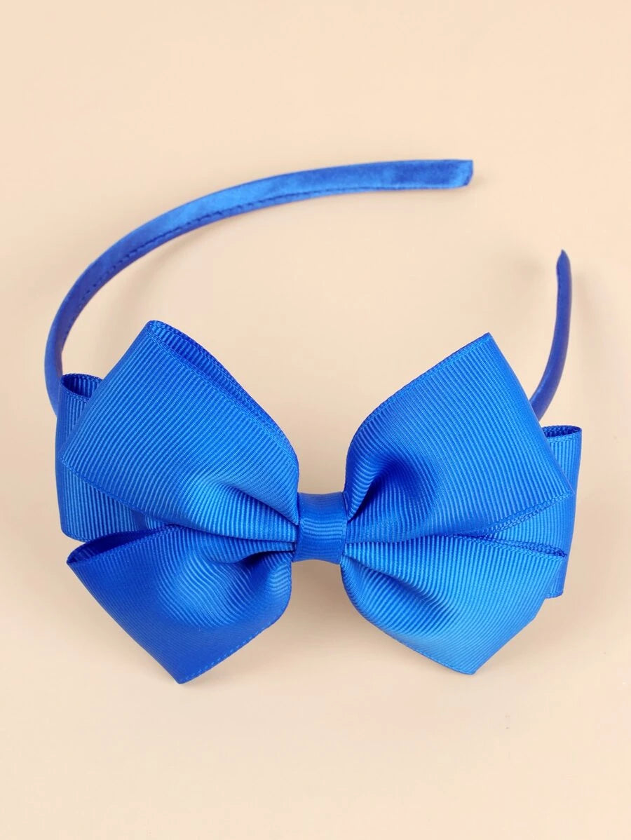 Bandeau bleu avec nœud décoratif pour fille