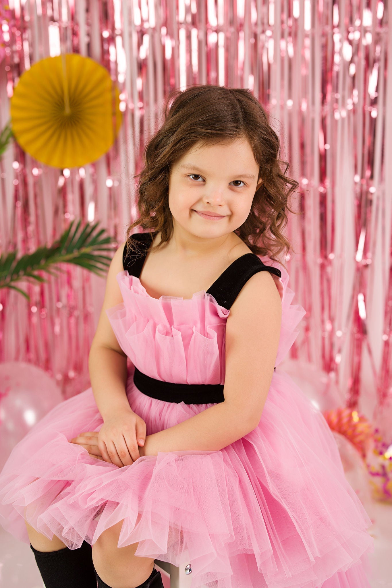 Charming Pink Gown with Detachable Train for Girls