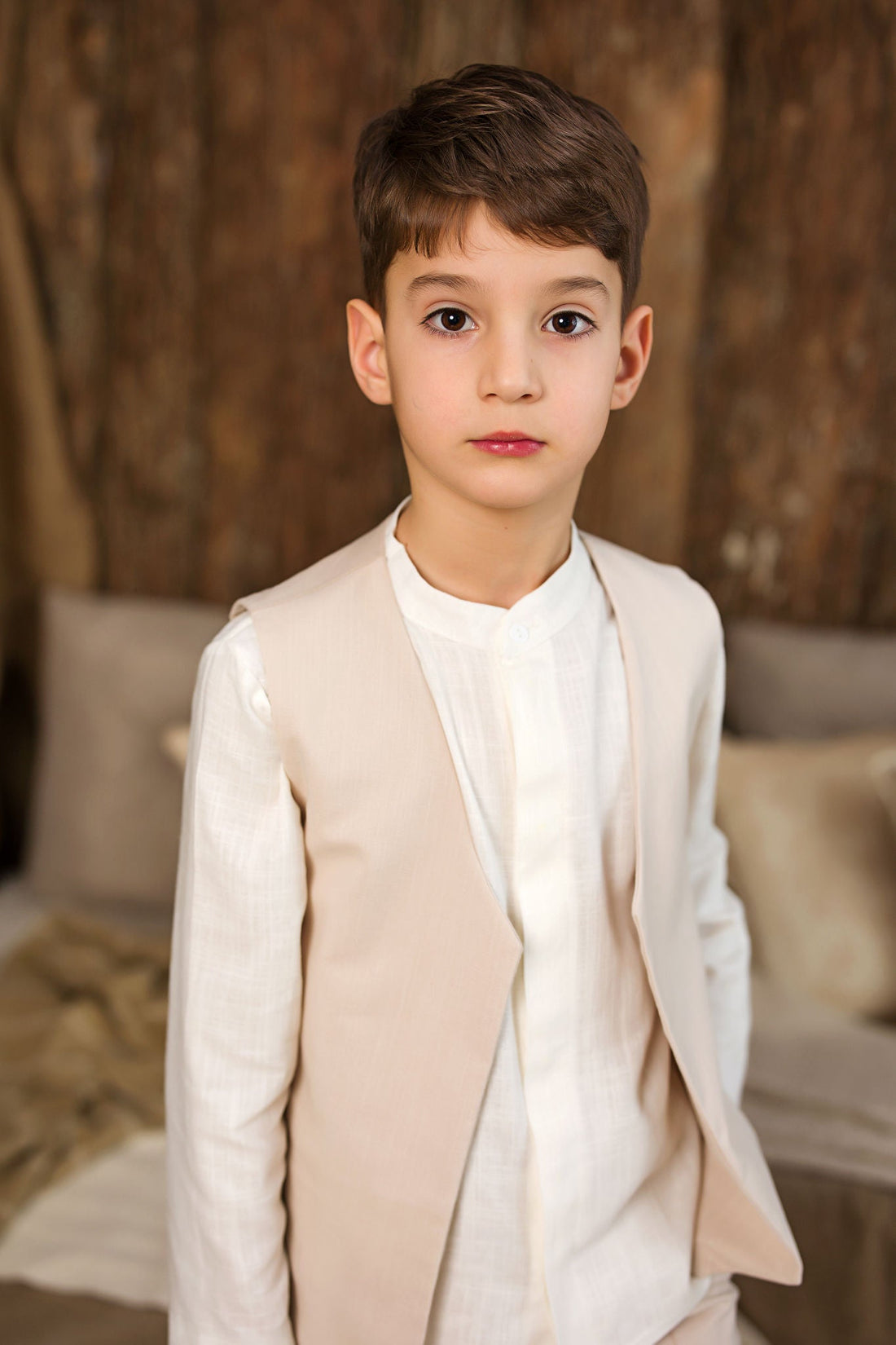 Boys Linen Waistcoat