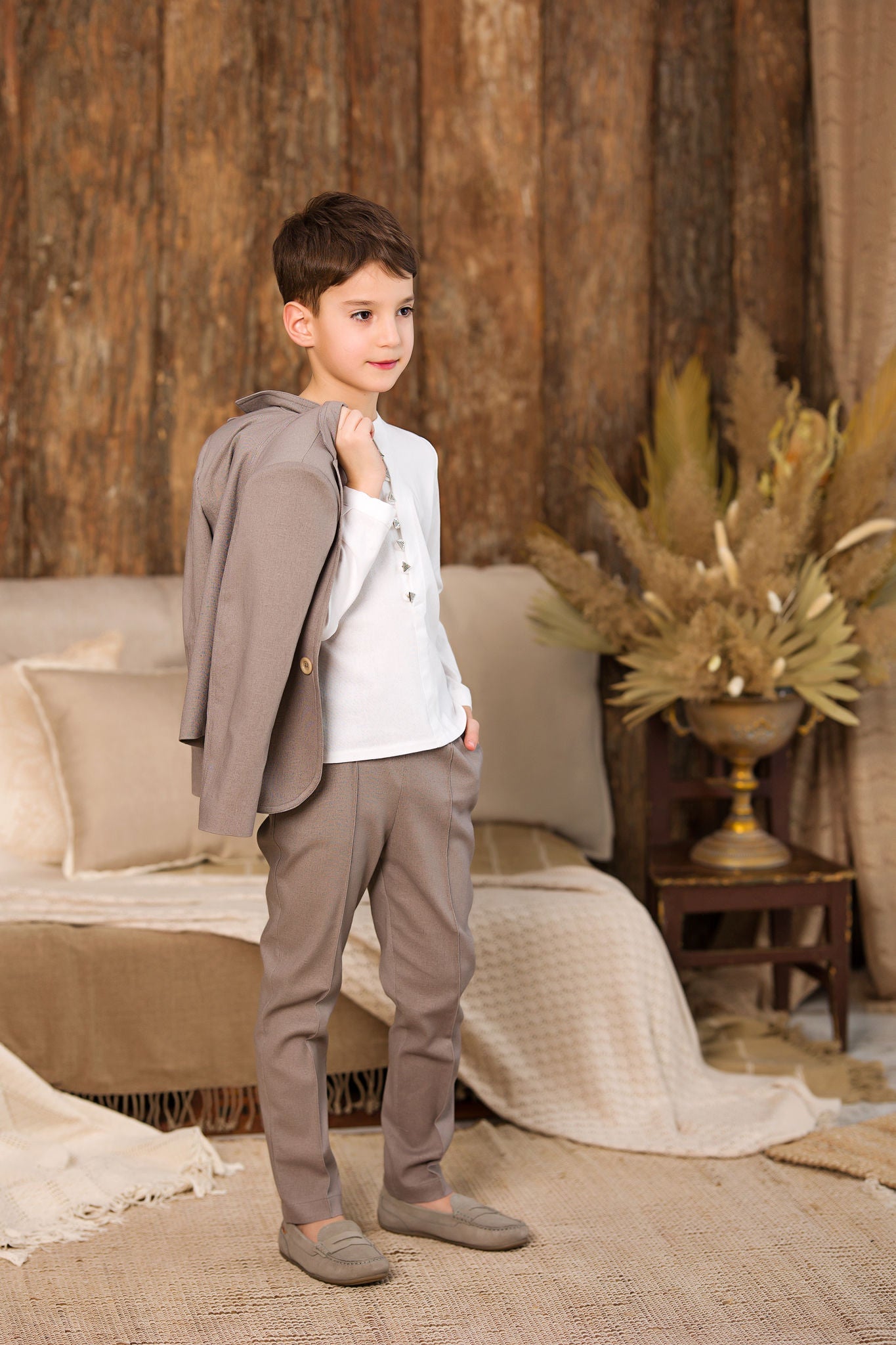 Boy Linen Trousers with Pockets 12M  12Y  Isole Linen