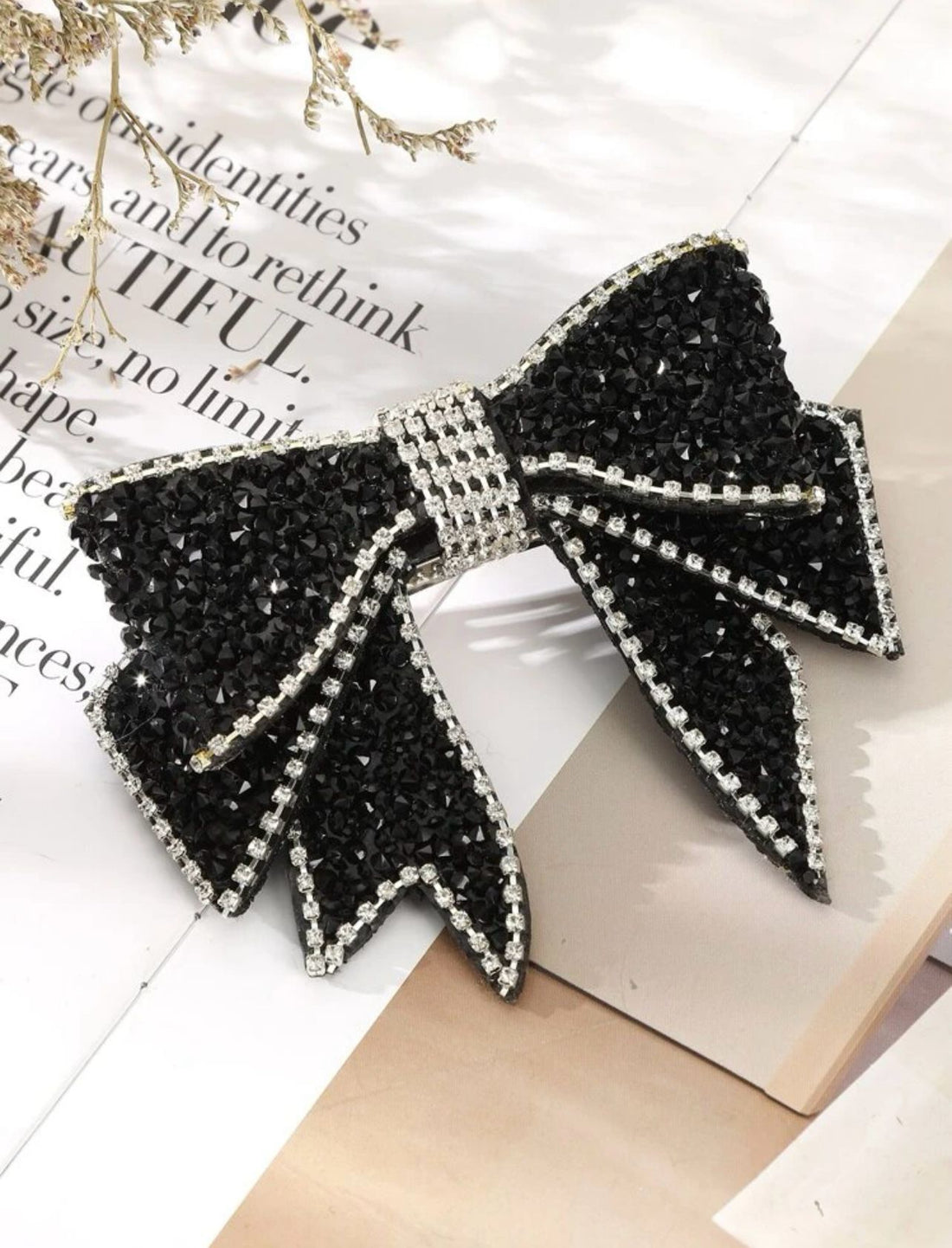 Rhinestone Bow Decor Hair