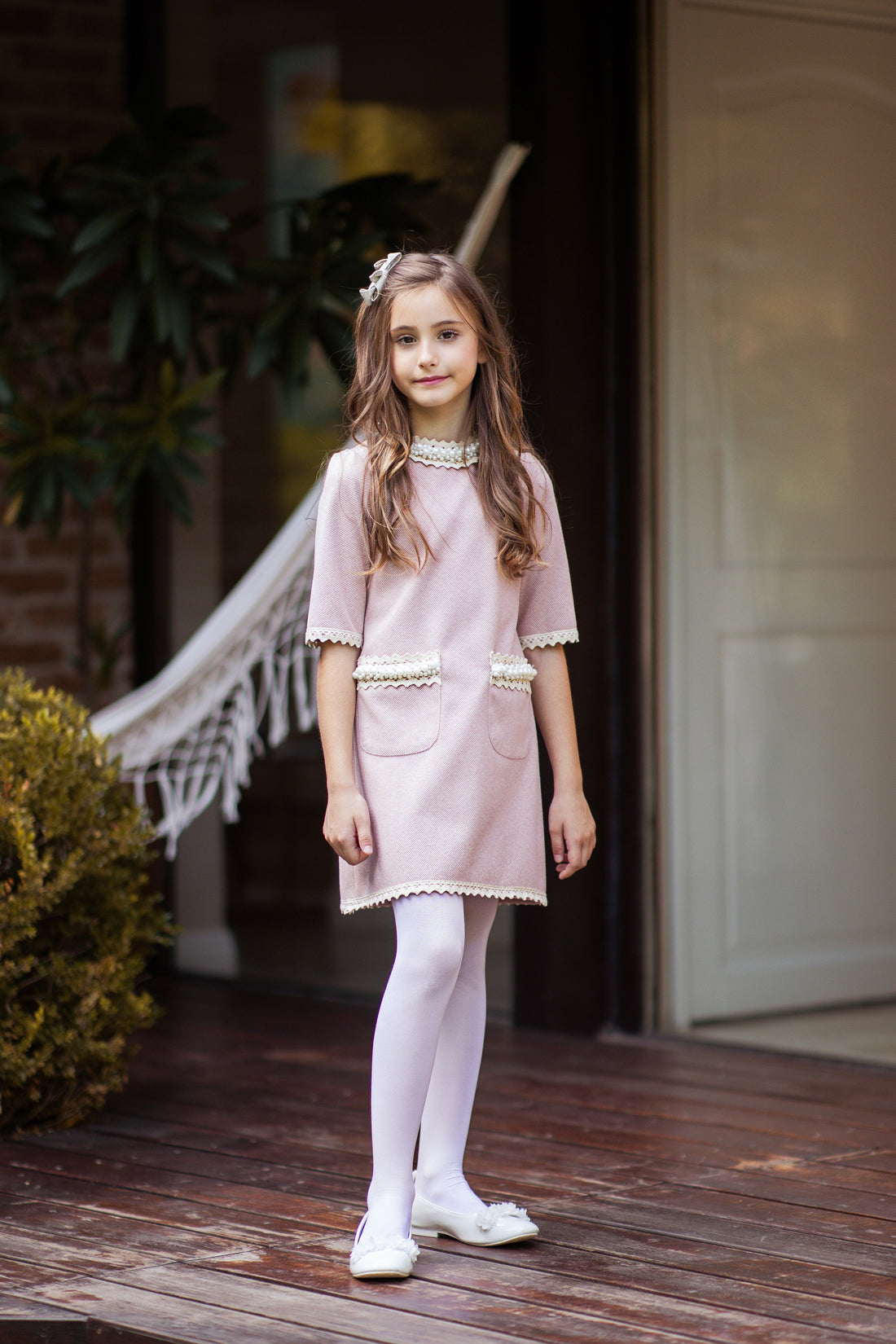 Pink Cotton & Wool Dress