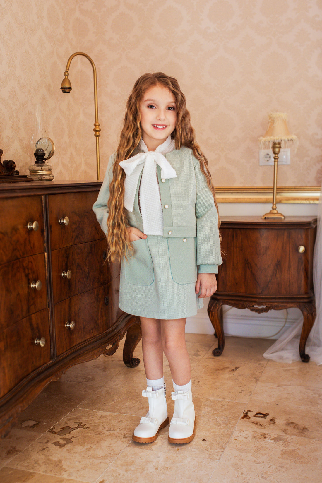 2 Piece Blazer and Skirt Set