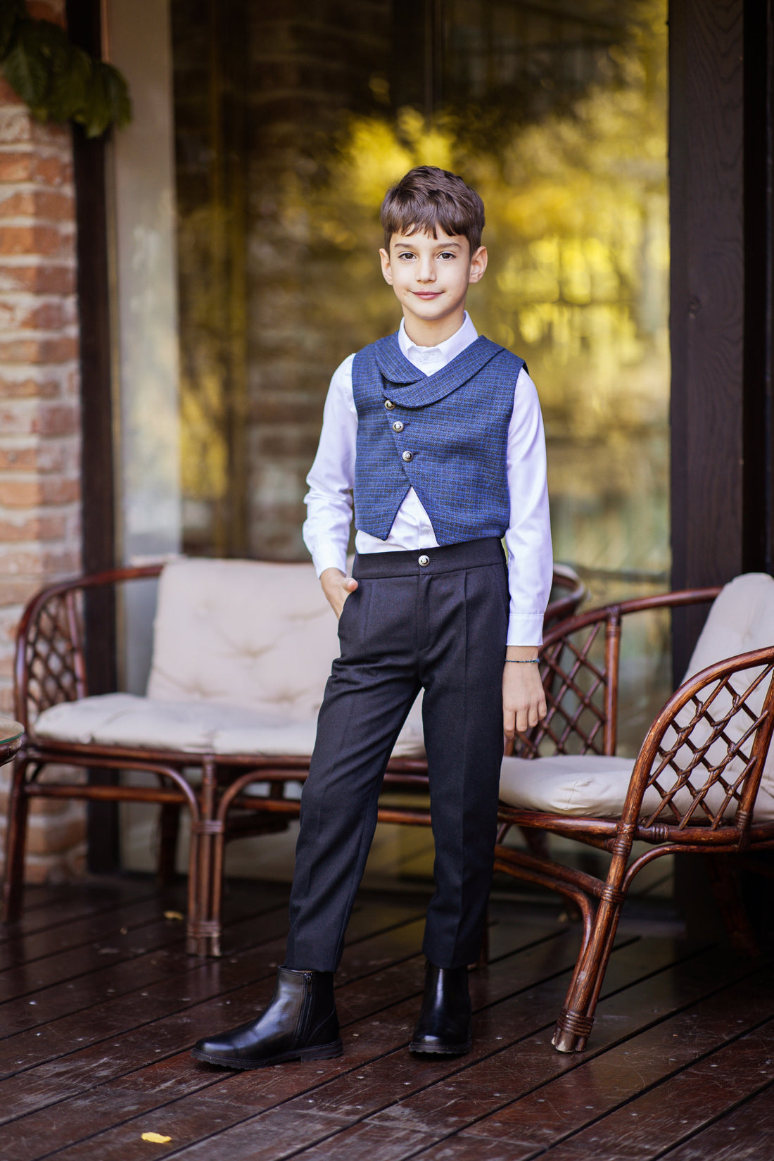 3 Piece Waistcoat, Shirt and Trousers Set